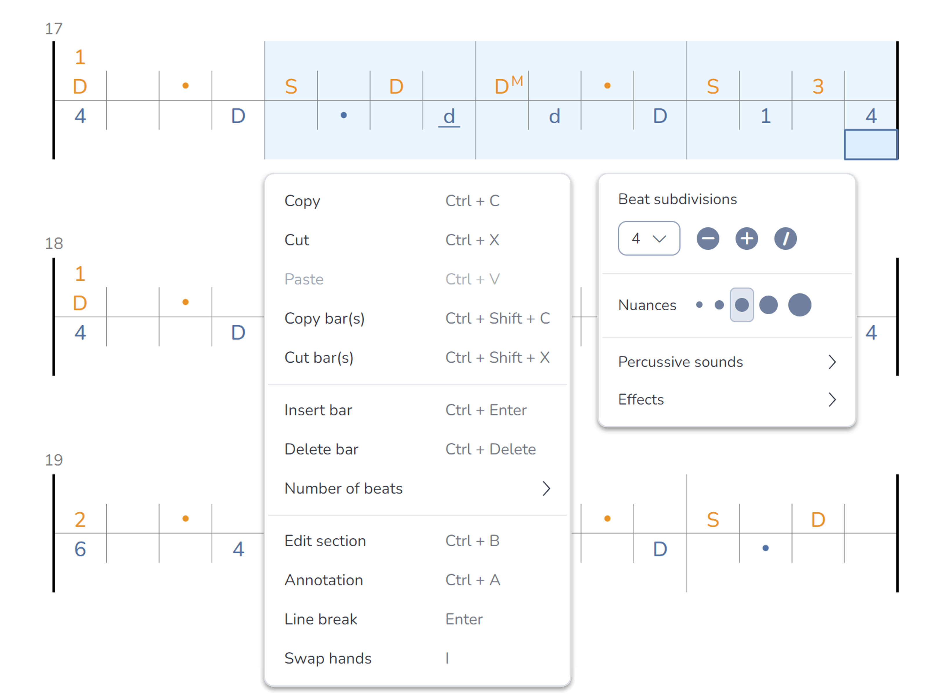 Tablature editor