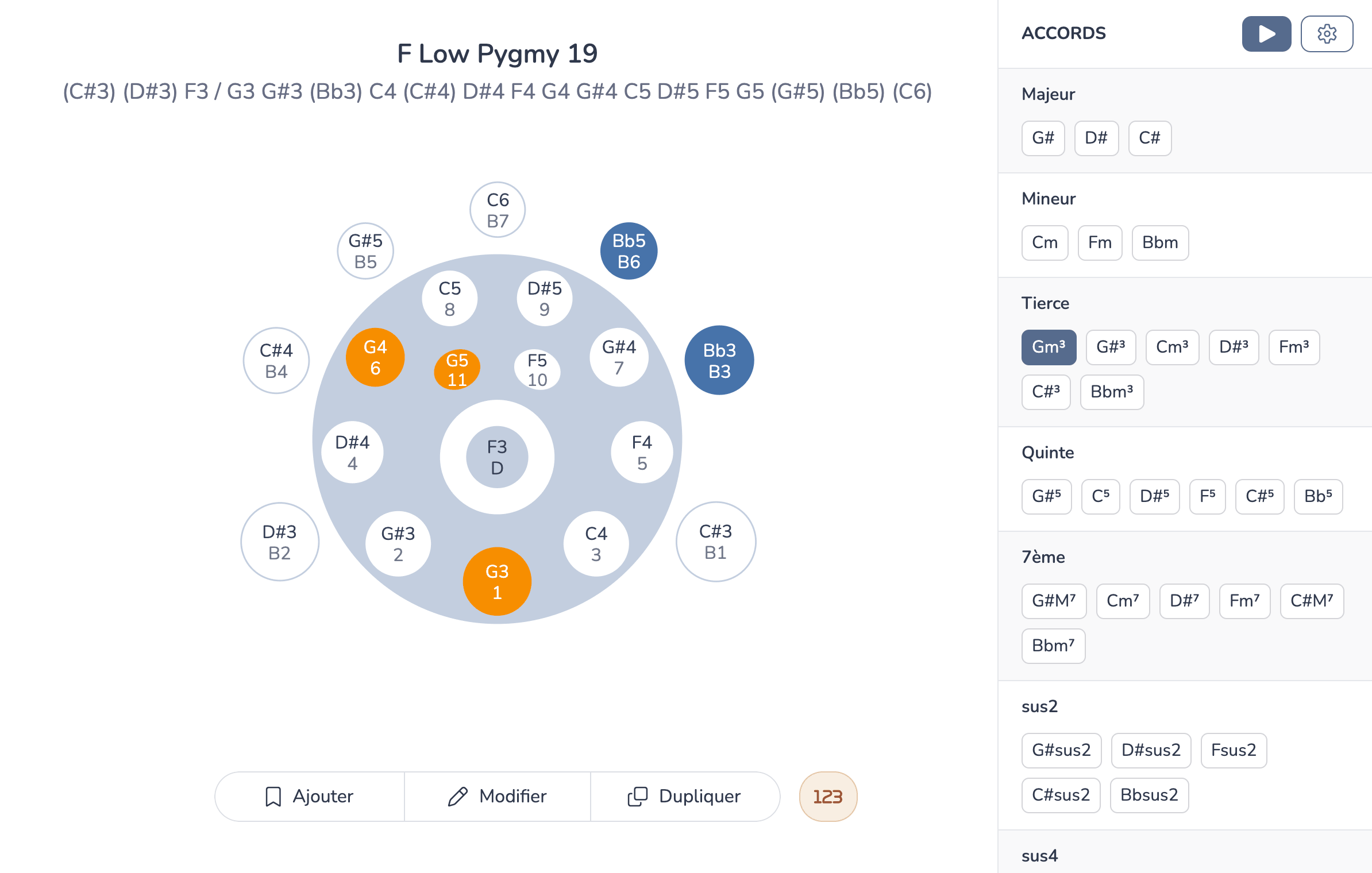 Handpan chords